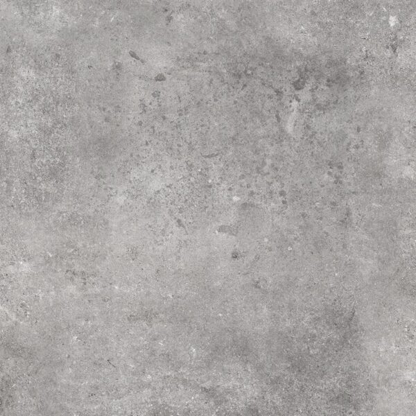 Albendo, vloeren specialist - De Vloertegel / Wandtegel Terra Taupe 90x90cm heeft een grijze betonlook met een licht ruwe textuur, subtiele schaduwvariaties en verspreide kleine spikkels en vlekken.