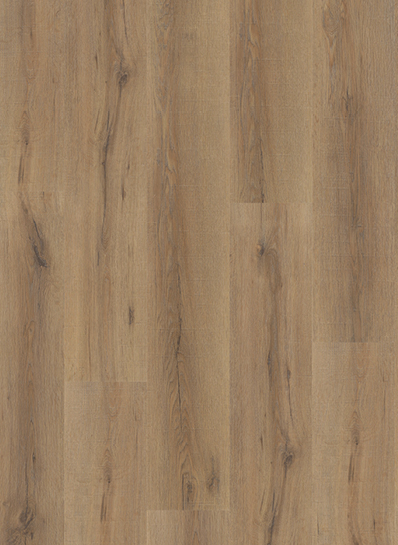 Albendo, vloeren specialist - Click PVC 5600 (harde klik) Gerookt Eiken Licht heeft lichtbruine planken met een natuurlijk nerfpatroon en subtiele knoesten, die een warme, rustieke uitstraling hebben. De verticaal uitgelijnde planken vertonen lichte variaties in kleur en textuur.