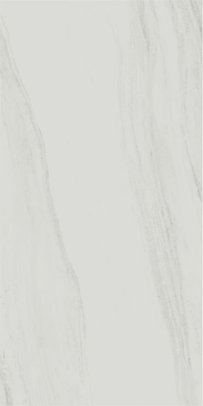 Albendo, vloeren specialist - De Vloertegel / Wandtegel Kale Palissandro White 60x120cm heeft een witte marmeren look met subtiele verticale grijze adering, waardoor een glad, elegant en minimaal patroon ontstaat voor een strakke, moderne esthetiek.