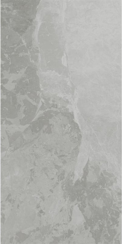 Albendo, vloeren specialist - De Vloertegel / Wandtegel Kale Greige 60x120cm heeft een grijze marmerlook met lichte en donkere adering en een natuurlijke, gestructureerde uitstraling.