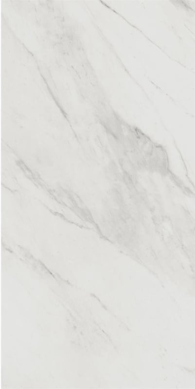 Albendo, vloeren specialist - De Vloertegel / Wandtegel Kale Apuano Wit 60x120cm heeft een rechthoekige vorm met een wit marmerpatroon en subtiele grijze adering voor een natuurlijke, elegante uitstraling.