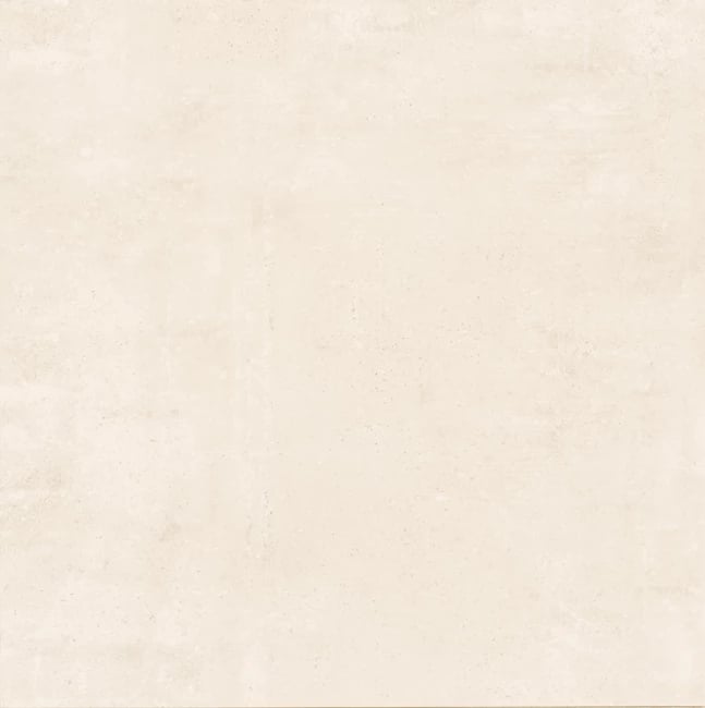 Albendo, vloeren specialist - De Vloertegel / Wandtegel Kale Fabbrica beige Mat 60x60cm heeft een effen, lichtbeige steenachtige textuur met subtiele kleurvariaties en vage, onregelmatige markeringen.