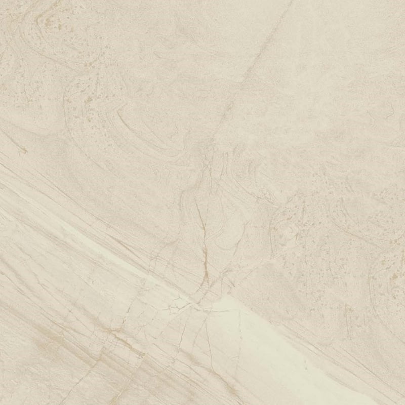Albendo, vloeren specialist - De Vloertegel / Wandtegel Kale Marrakesh Cream Glans 60x60cm heeft een beige marmeren look met subtiele adering, natuurlijke patronen, zachte wervelingen en diagonale lijnen in verschillende beige tinten. Het gladde, gepolijste oppervlak voegt elegantie toe aan elke kamer.